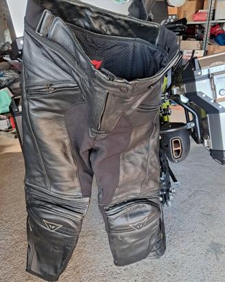 Pantaloni in pelle moto donna