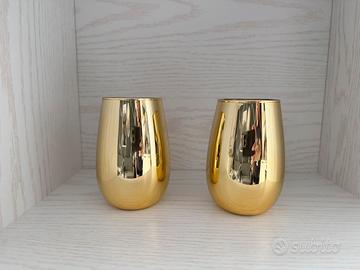 Coppia bicchieri 13 cm nuovi in vetro