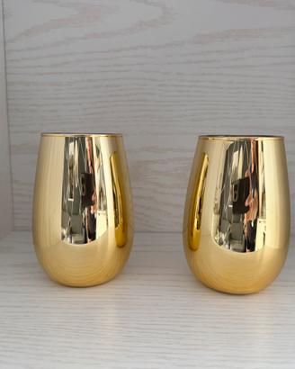 Coppia bicchieri 13 cm nuovi in vetro