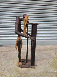 porta cd legno Africano statua vintage anni 80