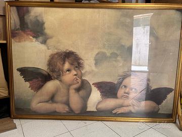Stampa con cornice cm 100x147 "Putti di Raffaello"