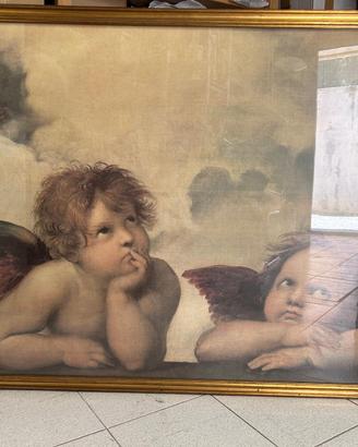 Stampa con cornice cm 100x147 "Putti di Raffaello"