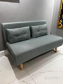 Divano letto 2 posti verde salvia – Pari al nuovo