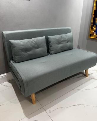 Divano letto 2 posti verde salvia – Pari al nuovo