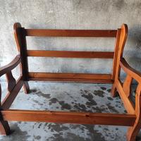 divano struttura in legno due posti 