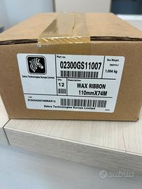 Ribbon toner inchiostro Zebra 02300gs11007 NUOVI