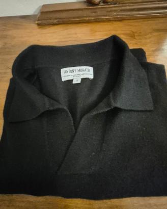 MAGLIA CON COLLETTO MISTO CASHMERE E LANA 