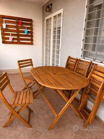 Macapa - tavolo da giardino ovale in legno