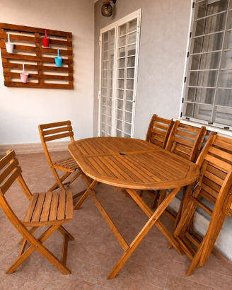 Macapa - tavolo da giardino ovale in legno
