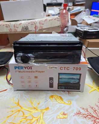 autoradio 1 din con schermo estraibile CTC - 709
