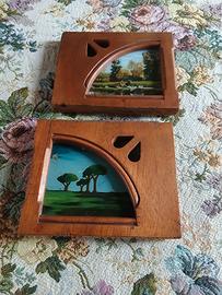 quadretti  pittura su vetro