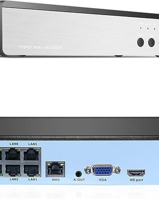NVR Hiseeu 8CH 4K POE H.265 48V