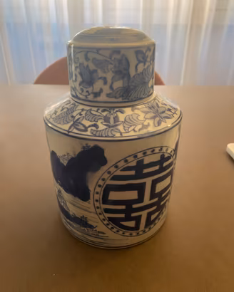 Vaso cinese ginger jar porcellana