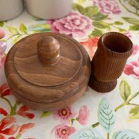 Set 2 Pezzi Utensili Legno Marrone