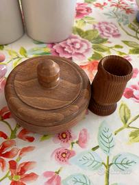 Set 2 Pezzi Utensili Legno Marrone