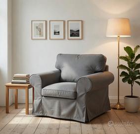 Poltrona Ikea Ektorp Hakebo grigia