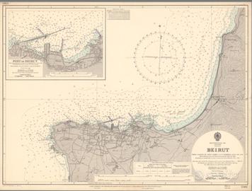 mappa di Beirut del 1946 del Luogotenente Marshall