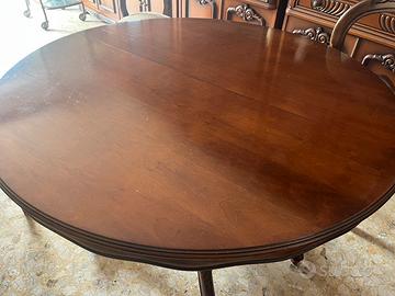 Tavolo rotondo da salotto in legno massello