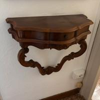 Console da appendere con specchio arte povera