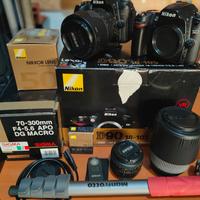 Nikon D90 e D80irMOD con vari obiettivi e accessor