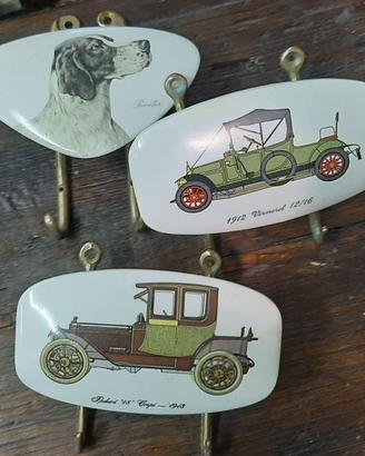 Ganci ottone appendiabiti vintage anni '50