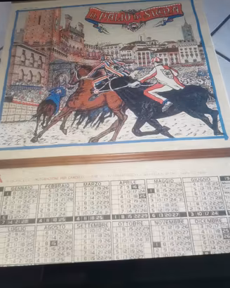 Poster vintage Palio Siena 1990 Busini