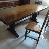 tavolo con 6 sedie legno