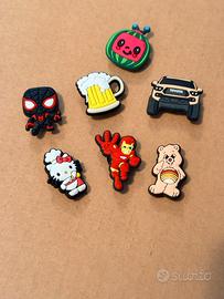 Set 7 Charms per Crocs | Hello Kitty, Iron Man, Sp
