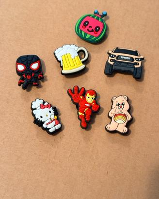 Set 7 Charms per Crocs | Hello Kitty, Iron Man, Sp