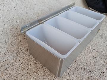 portacondimenti acciaio ristorazione "Piazza"