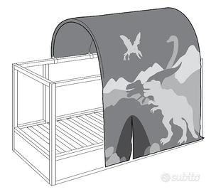 Letto reversibile Kura + tenda Ikea