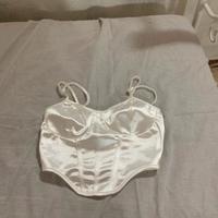 corsetto bianco donna