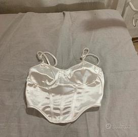 corsetto bianco donna