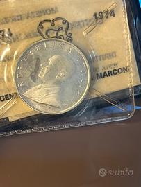 500 Lire Argento - Guglielmo Marconi 1974 FDC