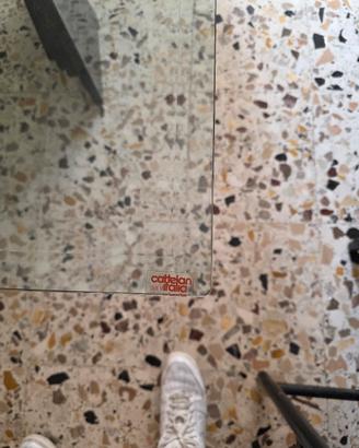 Tavolo in vetro e marmo CATTELAN