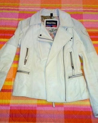 GIUBBETTO BLAUER VERA PELLE BIANCO DONNA