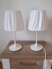 Coppia lampade da tavolo IKEA bianche