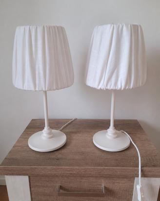 Coppia lampade da tavolo IKEA bianche