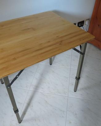 Tavolo pieghevole per campeggio in bamboo