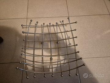 Portafrutta design vintage in metallo argentato

