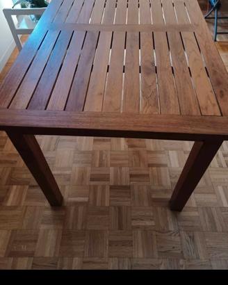 tavolo in legno massello 120x80