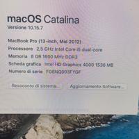 LOTTO 3 MacBook pro 13" mid 2012