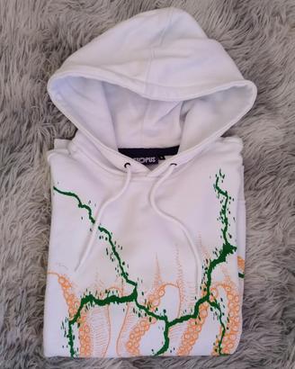 Felpa Octopus Rift Hoodie White / Green - Taglia S