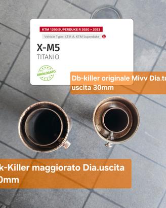 Db killer maggiorato per mivv  xm5 