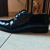 scarpe da matrimonio blu lucido