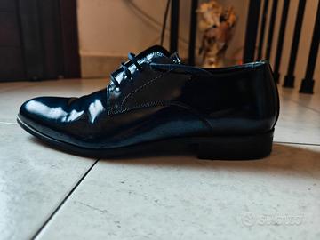 scarpe da matrimonio blu lucido