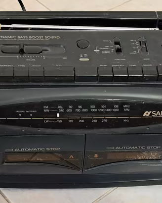 Radio lettore/registratore audiocassette più colle