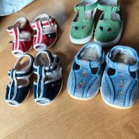 Sandaletti in tela tg 18 