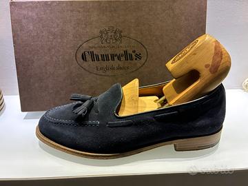 Church’s mocassino suede blue 80 /42