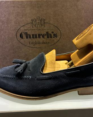Church’s mocassino suede blue 80 /42